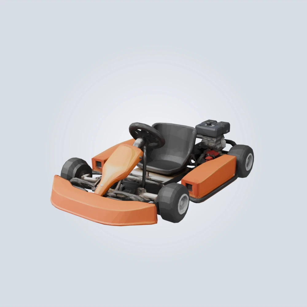3D model generated from a photo of a go-kart