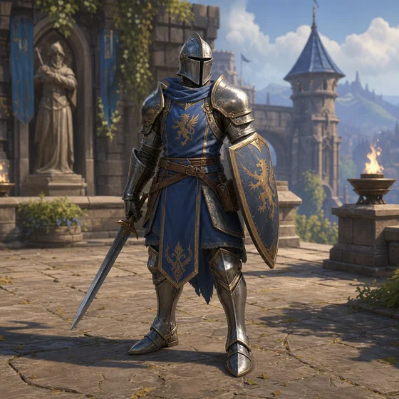 The original image uploaded for the knight concept art